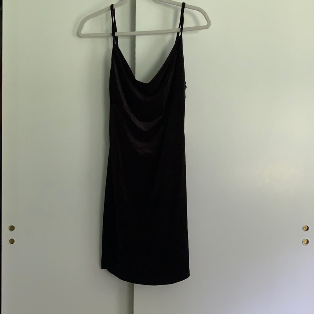Black velvet dress